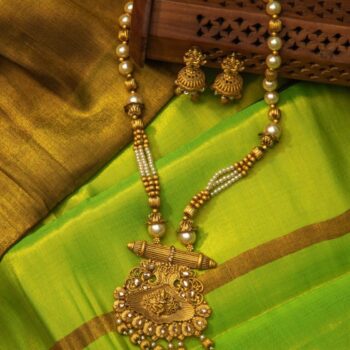 Gajanan Temple Necklace Set