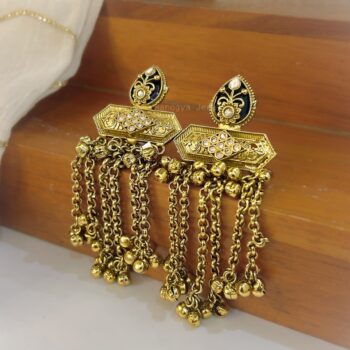 Heer Ghungroo Earrings - Blue