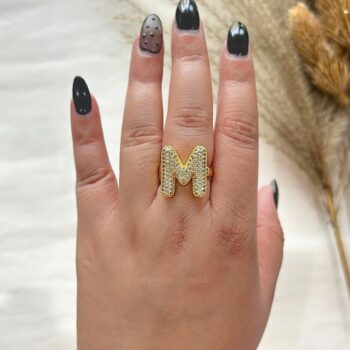 Alphabet Statement Ring - "M"