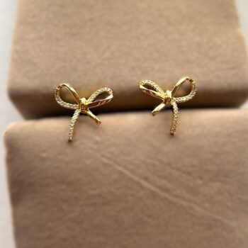 Mysha Gold Bow Earrings