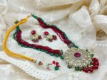 Nima Pachi Kundan Necklace Set – Maroon