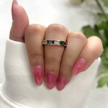Rachel Anti-Tarnish Band Ring - Multicolour