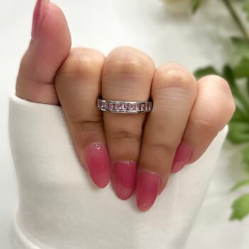 Rachel Anti-Tarnish Band Ring - Pink