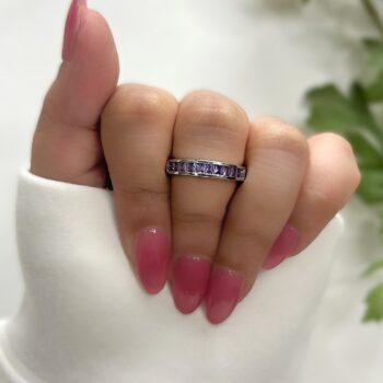 Rachel Anti-Tarnish Band Ring - Lavender