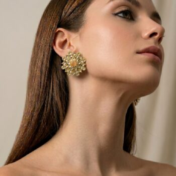 Rahat Studs - Peach