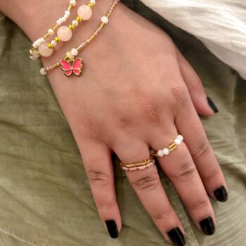 Rosy Bracelet & Ring Combo