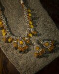 Vanya Kundan Necklace - Yellow
