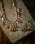 Vanya Kundan Necklace Set - Pink