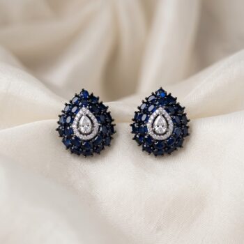 Aura Royal Blue Teardrop Studs