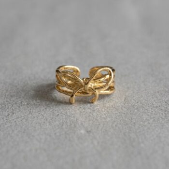 Gold-Plated Bow Ring
