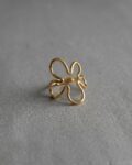 Chunky Gold-Plated Flower Ring