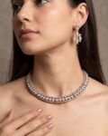 Kajal Antique Gold CZ Hasli Necklace Set