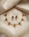 Madhuri Gold-Tone Ethnic Necklace Set - Green