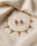 Madhuri Gold-Tone Ethnic Necklace Set - White