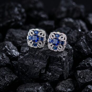 Molly Blue Sapphire Stud Earrings