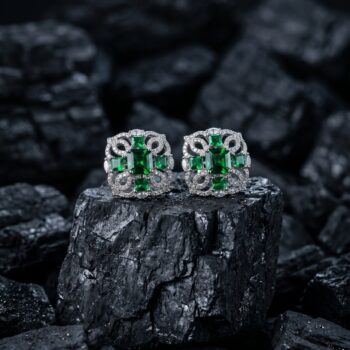 Molly Emerald Green Stud Earrings