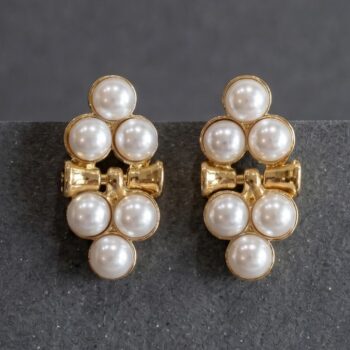 Perla Gold-Plated Pearl Statement Earrings