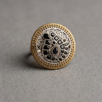 Priya Oxidised Silver Peacock Ring